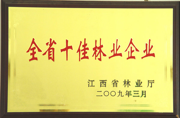 江西綠洲公司獲全省十佳林業(yè)企業(yè)稱號